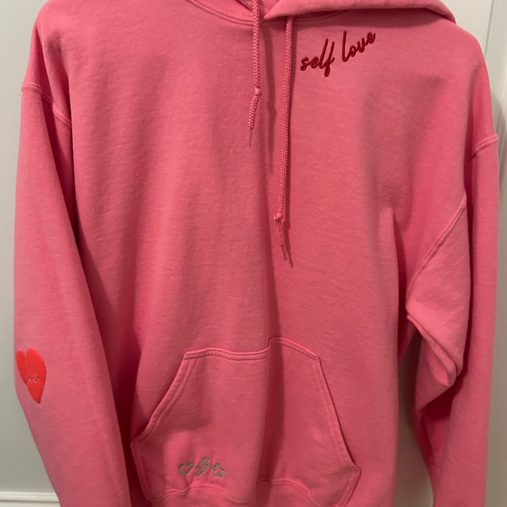 NWOT Pink Self Love Hoodie